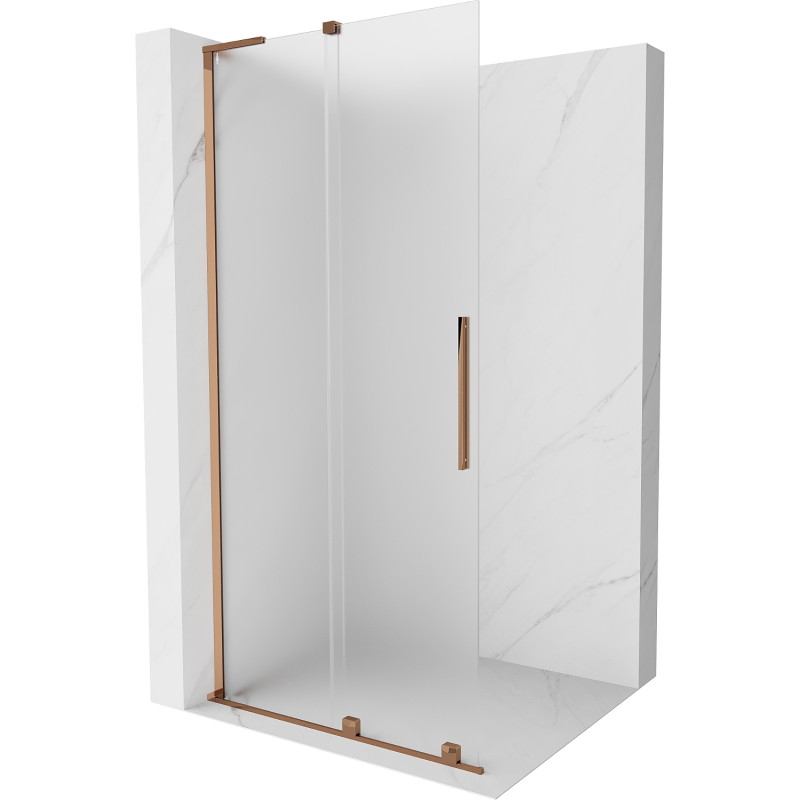 Mexen Velar L lükand dušisein Walk-in 100 x 200 cm, matt 8 mm, roosakuld - 871-100-003-33-60