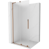 Mexen Velar L Duschwand zum Schieben Walk-in 90 x 200 cm, Frostglas 8 mm, Roségold - 871-090-003-33-60