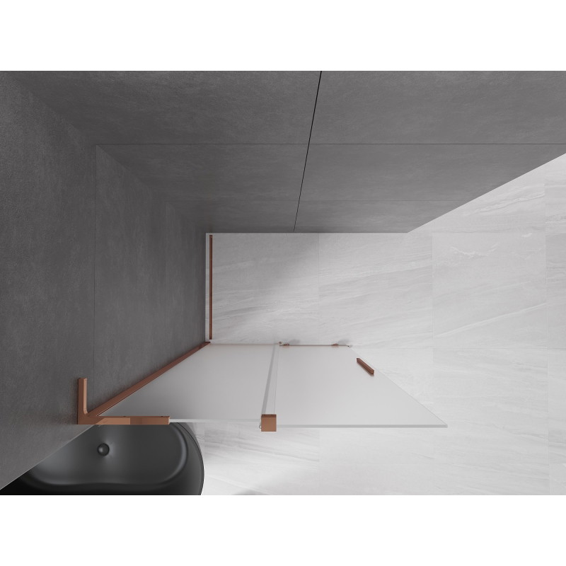 Mexen Velar L lükand dušisein Walk-in 100 x 200 cm, matt 8 mm, roosakuld - 871-100-003-33-60