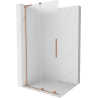 Mexen Velar L Sliding Shower Wall Walk-in 110 x 200 cm, Frosted 8 mm, Brushed Copper - 871-110-003-33-65