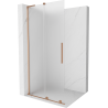 Mexen Velar L Duschwand zum Schieben Walk-in 120 x 200 cm, Frost 8 mm, gebürstetes Kupfer - 871-120-003-33-65