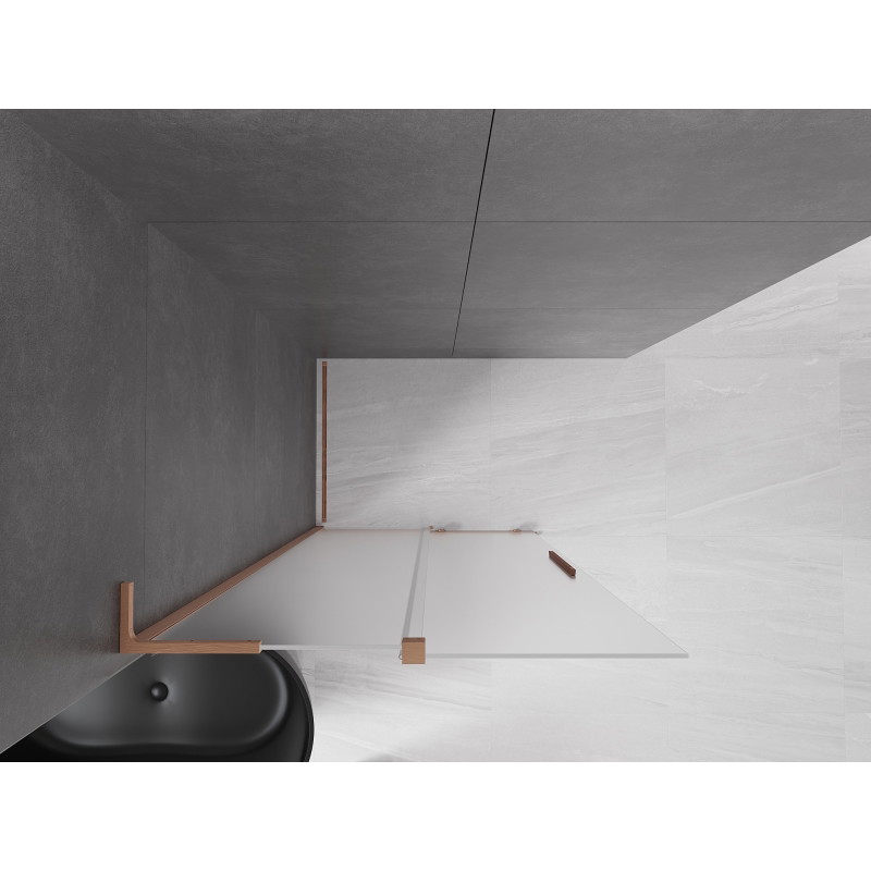 Mexen Velar L liuglev dušisein Walk-in 120 x 200 cm, jäätunud 8 mm, harjatud vask - 871-120-003-33-65