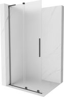 Mexen Velar L Klizni panel za tuširanje Walk-in 90 x 200 cm, mat 8 mm, četkana siva - 871-090-003-33-66