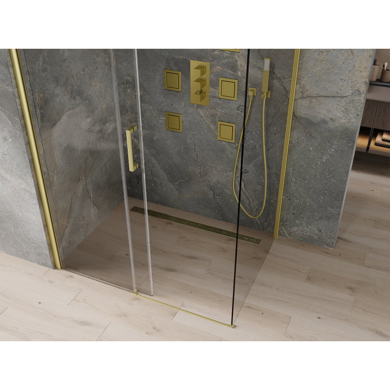 Mexen Omega sliding shower cabin 100 x 70 cm, transparent, gold - 825-100-070-50-00