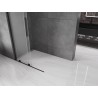 Mexen Velar L ścianka prysznicowa rozsuwana Walk-in 110 x 200 cm, szron 8 mm, czarna - 871-110-003-33-70