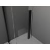 Mexen Velar L Sliding Walk-in Shower Screen 110 x 200 cm, Frosted 8 mm, Black - 871-110-003-33-70