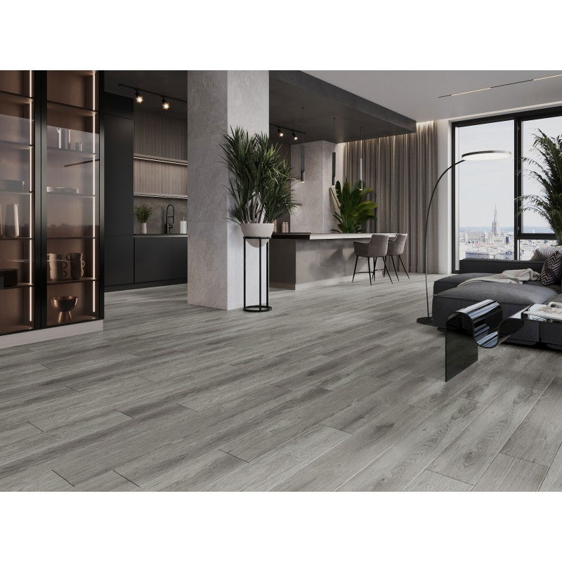 Mexen Claremont campione di pannelli vinilici SPC 6,5 mm, sottofondo IXPE 1,5 mm, 4 V-Fuga, Rovere - F1039-S