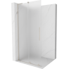 Mexen Velar L ścianka prysznicowa rozsuwana Walk-in 100 x 200 cm, szron 8 mm, nikiel szczotkowany - 871-100-003-33-97