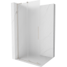 Mexen Velar L Duschwand verschiebbar Walk-in 120 x 200 cm, Frost 8 mm, gebürstetes Nickel - 871-120-003-33-97