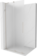 Mexen Velar L Klizni tuš zid Walk-in 120 x 200 cm, mat staklo 8 mm, brušeni nikal - 871-120-003-33-97