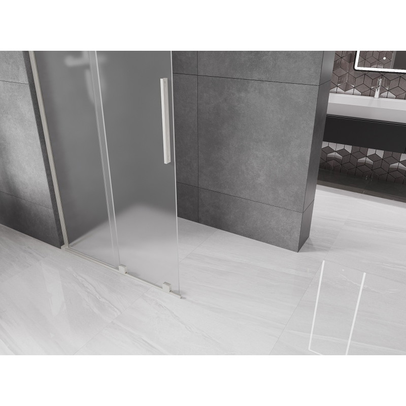 Mexen Velar L dušišsein libistatav 110 x 200 cm, jäätunud 8 mm, harjatud nikkel - 871-110-003-33-97