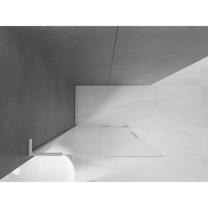 Mexen Velar L dušišsein libistatav 110 x 200 cm, jäätunud 8 mm, harjatud nikkel - 871-110-003-33-97