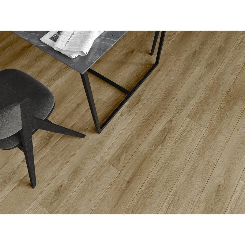 Mexen Manhattan Probe von SPC-Vinylpaneelen 6,5 mm, IXPE-Unterlage 1,5 mm, 4-V-Fuge, Eiche - F1041-S