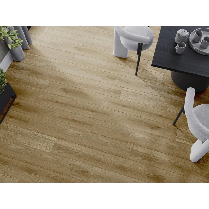 Mexen Manhattan vzorec vinilnih plošč SPC 6,5 mm, podlaga IXPE 1,5 mm, 4 V-Fuga, Hrast - F1041-S