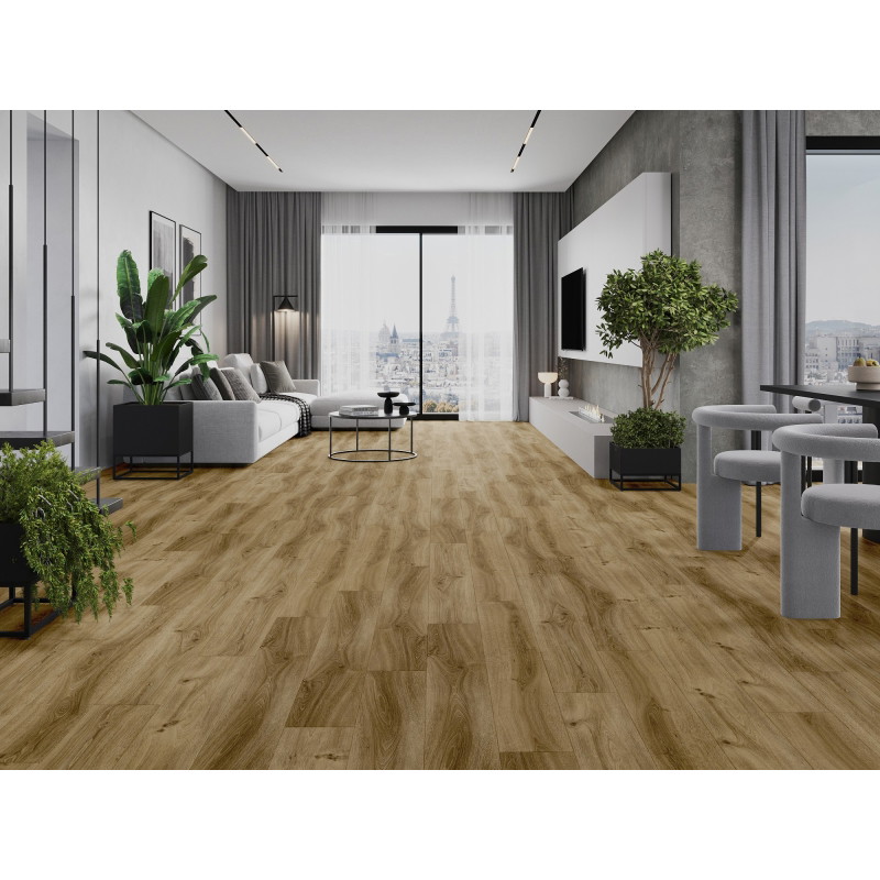 Mexen Amsterdam vzorčni vzorec vinilnih plošč SPC 6,5 mm, podlaga IXPE 1,5 mm, 4 V-Reža, Hrast - F1042-S