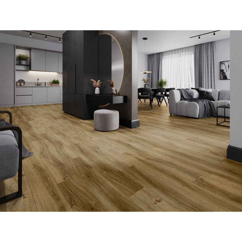 Mexen Amsterdam monster van vinylpanelen 1240 x 182 mm SPC 6,5 mm, IXPE onderlaag 1,5 mm, 4 V-voeg, Eik - F1042-S