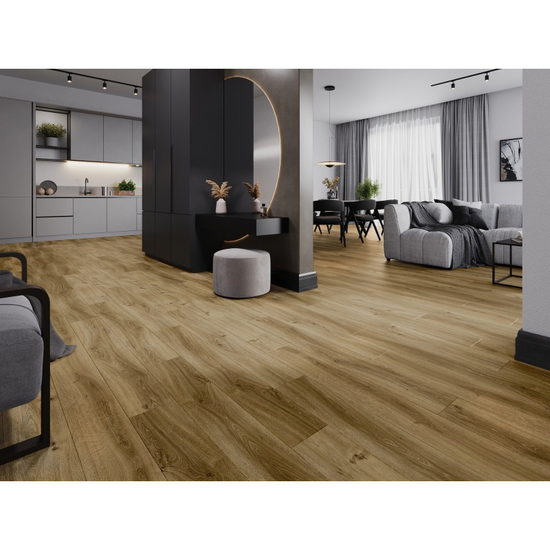 Mexen Amsterdam vzorčni vzorec vinilnih plošč SPC 6,5 mm, podlaga IXPE 1,5 mm, 4 V-Reža, Hrast - F1042-S