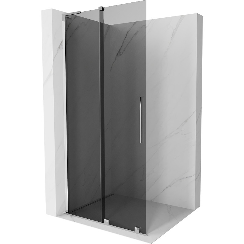 Mexen Velar L Klizni tuš zid Walk-in 100 x 200 cm, grafit 8 mm, krom - 871-100-003-43-01