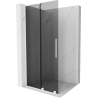 Mexen Velar L Skjutbar duschvägg Walk-in 90 x 200 cm, grafit 8 mm, vit - 871-090-003-43-20