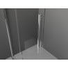 Mexen Velar L Sliding Walk-in Shower Wall 110 x 200 cm, Graphite 8 mm, Chrome - 871-110-003-43-01