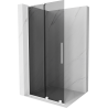 Mexen Velar L Paroi de douche coulissante Walk-in 120 x 200 cm, graphite 8 mm, blanc - 871-120-003-43-20