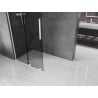 Paroi de douche coulissante Mexen Velar L Walk-in 120 x 200 cm, graphite 8 mm, blanc - 871-120-003-43-20