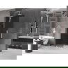 Mexen Velar L Schiebeduschwand Walk-in 90 x 200 cm, Graphit 8 mm, Weiß - 871-090-003-43-20