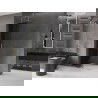 Mexen Velar L schuifbare douchewand Walk-in 120 x 200 cm, grafiet 8 mm, goud - 871-120-003-43-50