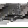 Mexen Velar L Schuifwand Walk-in 120 x 200 cm, grafiet 8 mm, goud geborsteld - 871-120-003-43-55