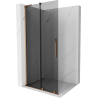 Mexen Velar L schuifbare douchewand Walk-in 110 x 200 cm, grafiet 8 mm, roségoud - 871-110-003-43-60