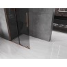 Mexen Velar L klizna stijenka na izvlačenje Walk-in 110 x 200 cm, grafitno 8 mm, ružičasto zlato - 871-110-003-43-60
