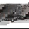 Mexen Velar L Duschwand verschiebbar Walk-in 110 x 200 cm, Graphit 8 mm, Roségold - 871-110-003-43-60