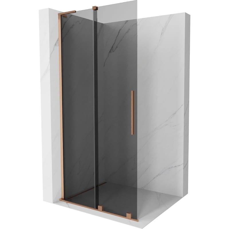 Mexen Velar L liuglev dušisein Walk-in 90 x 200 cm, grafiit 8 mm, harjatud vask - 871-090-003-43-65