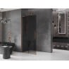Mexen Velar L schuifbare inloopdouchewand 120 x 200 cm, grafiet 8 mm, geborsteld koper - 871-120-003-43-65