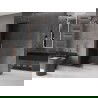 Mexen Velar L schuifbare douchewand Walk-in 90 x 200 cm, grafiet 8 mm, geborsteld koper - 871-090-003-43-65