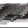 Mexen Velar L Duschwand verschiebbar Walk-in 110 x 200 cm, Graphit 8 mm, Roségold - 871-110-003-43-60