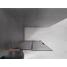Mexen Velar L Sliding Walk-in Shower Screen 100 x 200 cm, Graphite 8 mm, Brushed Copper - 871-100-003-43-65