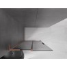 Mexen Velar L klizna stijena za tuširanje Walk-in 120 x 200 cm, grafit 8 mm, brušena bakra - 871-120-003-43-65