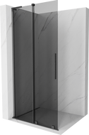 Mexen Velar L klizni ziduš prysznica Walk-in 110 x 200 cm, grafit, 8 mm, gun gray brušeni - 871-110-003-43-66