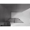 Mexen Velar L paroi de douche coulissante Walk-in 120 x 200 cm, graphite 8 mm, gris pistolet brossé - 871-120-003-43-66