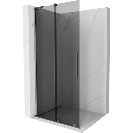 Mexen Velar L Duschwand verschiebbar Walk-in 90 x 200 cm, graphit 8 mm, gun metal - 871-090-003-43-95