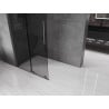 Mexen Velar L paroi de douche coulissante Walk-in 90 x 200 cm, graphite 8 mm, métal gris - 871-090-003-43-95
