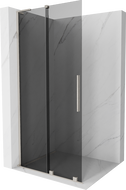 Mexen Velar L Klizni paravan Walk-in 110 x 200 cm, grafit 8 mm, brušeni nikal - 871-110-003-43-97