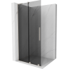Mexen Velar L Duschwand zum Schieben Walk-in 120 x 200 cm, graphit 8 mm, gebürstetes Nickel - 871-120-003-43-97