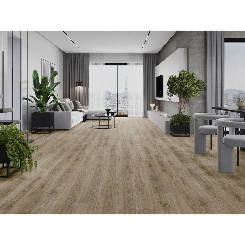 Mexen Fort Valley δείγμα πάνελ βινυλίου SPC 6,5 mm, υπόστρωμα IXPE 1,5 mm, 4 V-Fuga, Δρυς
