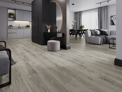 Mexen Silver Creek échantillon de panneaux vinyles 1240 x 182 mm SPC 6,5 mm, sous-couche IXPE 1,5 mm, 4 V-Fuga, Chêne - F1047-S