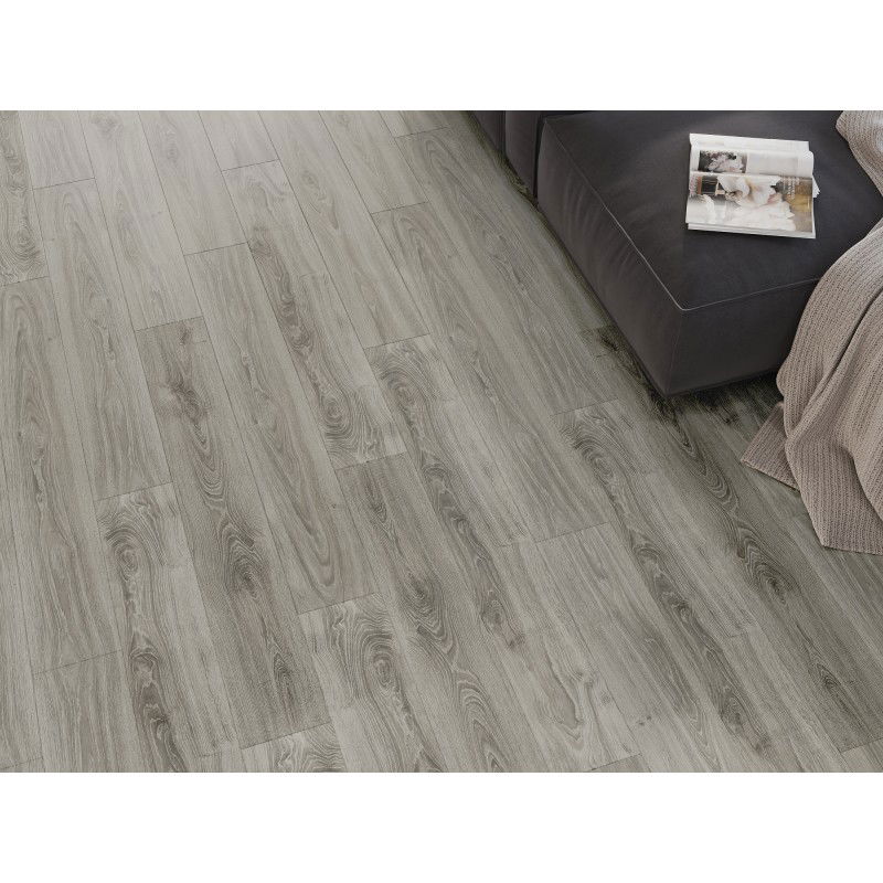 Mexen Silver Creek muestra de paneles de vinilo 1240 x 182 mm SPC 6,5 mm, base IXPE 1,5 mm, 4 V-Fuga, Roble - F1047-S