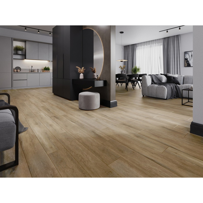 Mexen Long Creek vzorec vinilnih plošč SPC 6,5 mm, podloga IXPE 1,5 mm, 4 V-rež, hrast - F1050-S