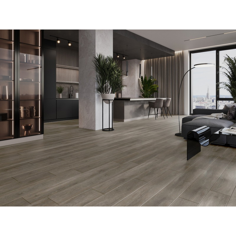 Mexen Sherwood δείγμα από πάνελ βινυλίου SPC 6,5 mm, υπόστρωμα IXPE 1,5 mm, 4 V-Fuga, Δρυς