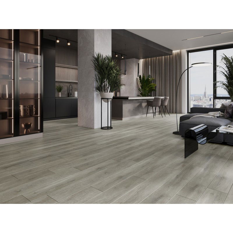 Mexen Riverdale campione di pannelli vinilici 1240 x 182 mm SPC 6,5 mm, sottostrato IXPE 1,5 mm, 4 V-Fuga, Rovere - F1052-S